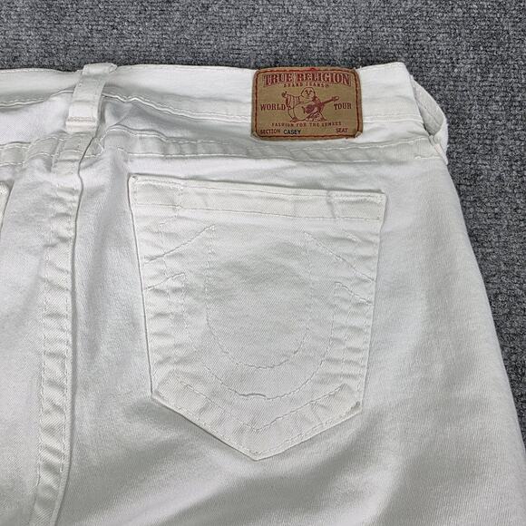 True Religion Jeans Womens 31 White Casey Low Rise Skinny Stretch Denim USA - Picture 14 of 16